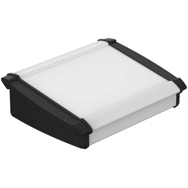 92865200.HMT1 ATPH 1865-0200, Alu-Topline Series Black Aluminium Desktop Enclosure, Sloped Front, 200 x 181.2 x 68.2mm