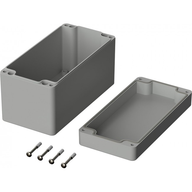 03235000, Euromas Series Light Grey ABS Enclosure, IP66, Light Grey Lid, 160 x 80 x 90mm