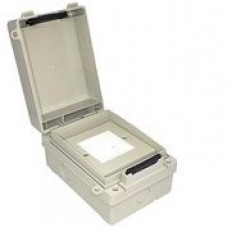 WJEXT, Plastic Enclosure with Cat 6 Socket and UK Voice Socket COMMZBOX 101x152x83mm Grey ABS IP65