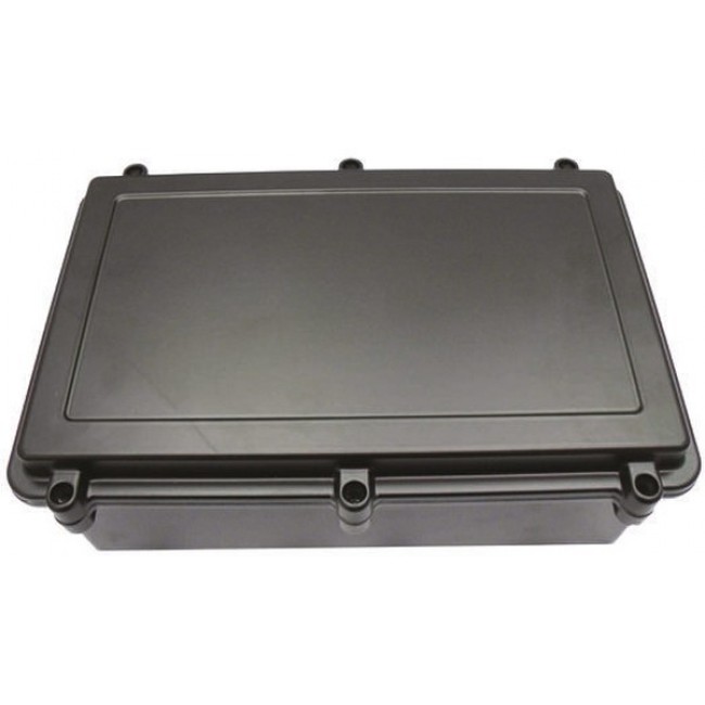 Black Die Cast Aluminium Enclosure, IP67, Black Lid, 274 x 173 x 100mm