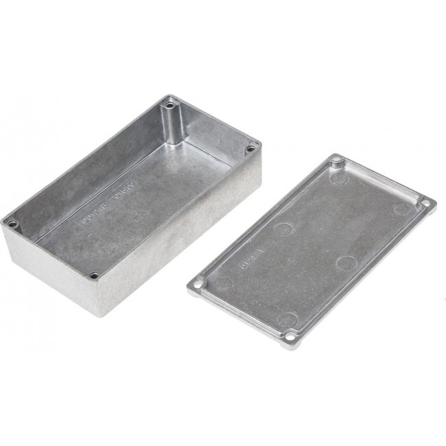 Grey Die Cast Aluminium Enclosure, Grey Lid, 111 x 60 x 30mm