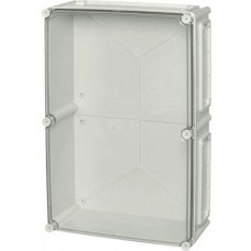 EKUM 180 T enclosure, EKUN Series Grey Polycarbonate General Purpose Enclosure, IP66, IP67, IK08, Flanged, Transparent Lid, 560 x 380 x