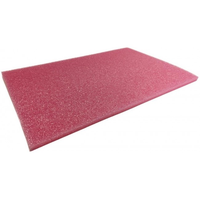 ESD-FOAM-PINK-18X12X0.5, Foam 12.00" W x 24.00" L (304.80mm x 609.60mm) X 0.500" (12.70mm) Polyethylene Pink