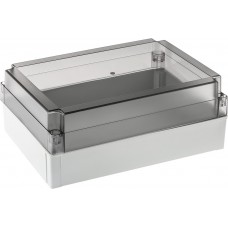 PC 200/100 HT ENCLOSURE, MNX Series Grey Polycarbonate Enclosure, IP66, IP67, Smoked Transparent Lid, 255 x 180 x 100mm