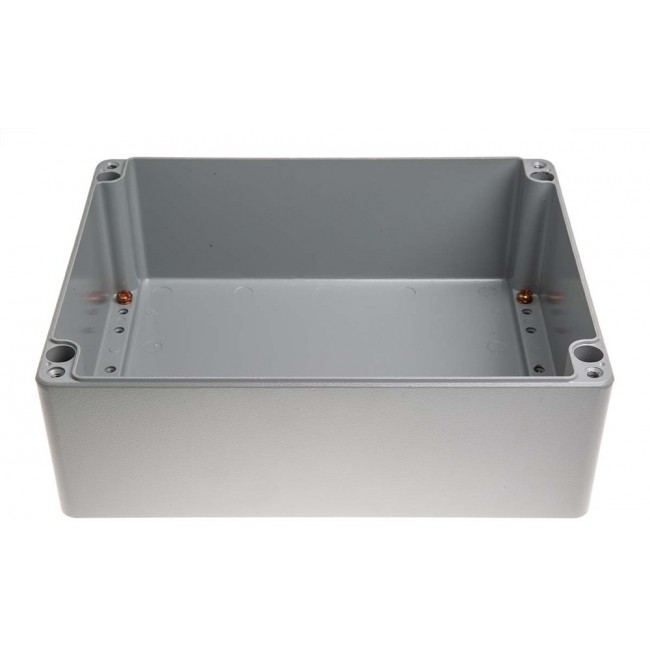 Grey Die Cast Aluminium Enclosure, IP66, Grey Lid, 280 x 230 x 110mm