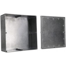 CU-478-G, Gray Die Cast Aluminum Bracket Mount Box - External 7.5 x 7.5 x 2.62 Inches - Internal 7.03 x 7.03 x 2.46 Inches