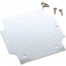 1554EPL, Steel Mounting Plate, 90mm W, 90mm L for Use with 1554 &amp; 1555 E, E2 &amp; EE2 Enclosures, EE