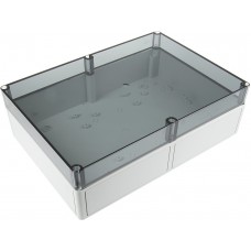 11101201, TK PS Series Grey Polystyrene Enclosure, IP66, Transparent Lid, 360 x 254 x 111mm