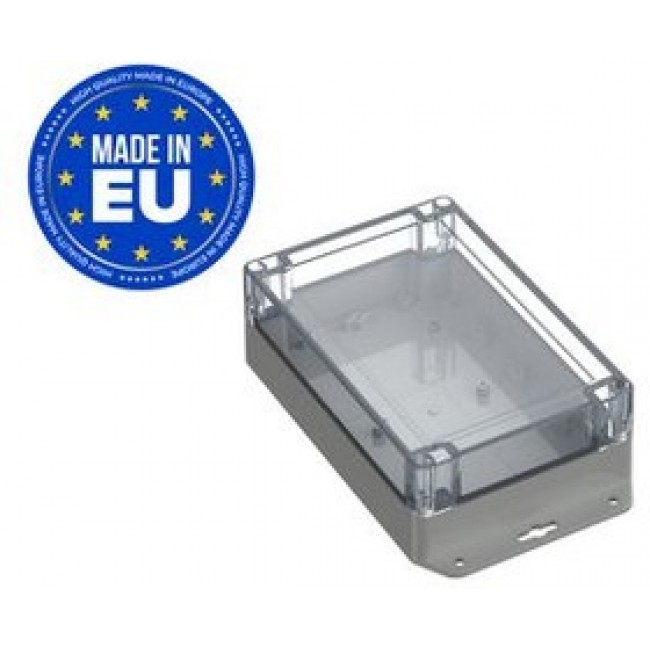 RND 455-01406, Plastic Enclosure with Clear Lid Universal 180x120x60mm Light Grey Polycarbonate IP66 / IP68 / IK07