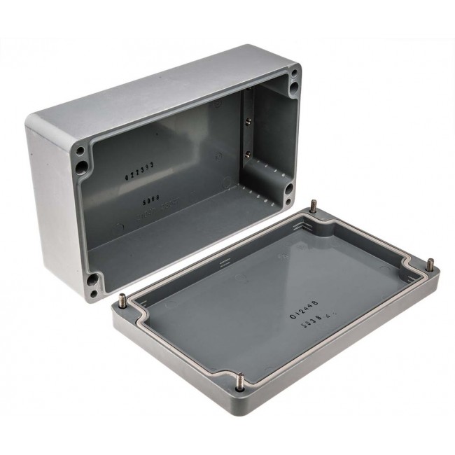 Polyester enclosure, (L x W x H) 260 x 160 x 91 mm, gray (RAL 7000), IP66, 021626090