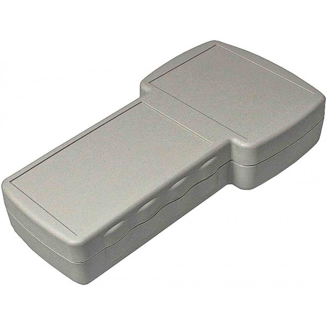 Grey ABS Hand Held Enclosure, Display Window, IP54, 210 x 110 x 41mm