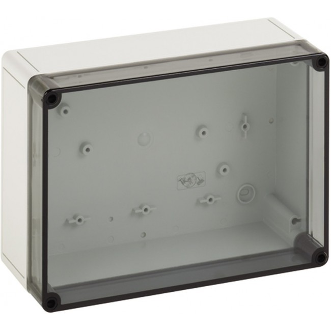 11150801, TK PS Series Grey Polystyrene Enclosure, IP66, Transparent Lid, 254 x 180 x 111mm