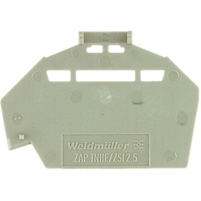 1610840000, Weidmuller Z Series End Cover for Use with DIN Rail Terminal Blocks