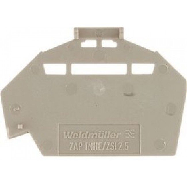 1610840000, Weidmuller Z Series End Cover for Use with DIN Rail Terminal Blocks