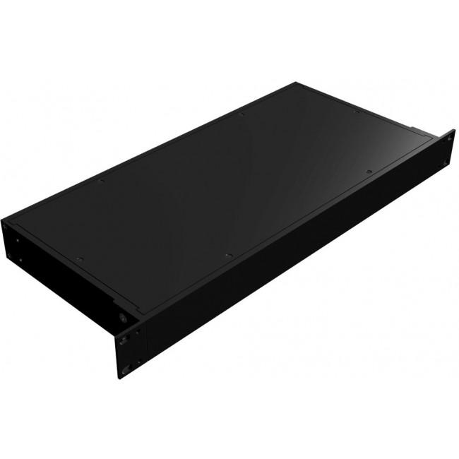 RM1U1908SBK, Black Aluminum Rack Mount Instrument Enclosure