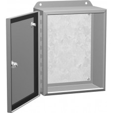 EJ14126LG, Electrical Enclosures Eclipse Junior encl w/ panel - 14 x 12 x 6 - Steel/Lt Gray - N4,12