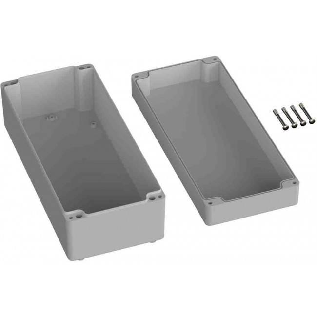 Grey ABS General Purpose Enclosure, IP66, IK07, Grey Lid, 150 x 340 x 120mm