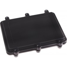 Black Aluminium Enclosure, IP67, Flanged, Black Lid, 200 x 150 x 28mm