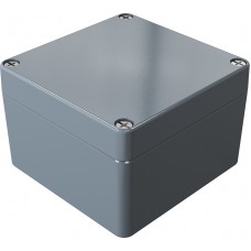 01121208, Aluminium Standard Series Grey Die Cast Aluminium Enclosure, IP66, IK09, Grey Lid, 122 x 120 x 80mm