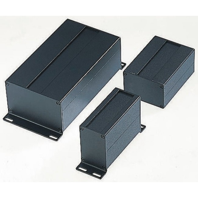 770462000, Multitronic TS Series Black Die Cast Aluminium Enclosure, 66 x 105 x 185mm