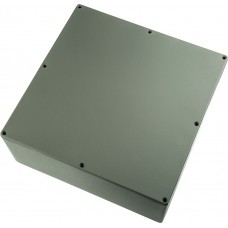 Grey Die Cast Aluminium Enclosure, Grey Lid, 250 x 250 x 100mm