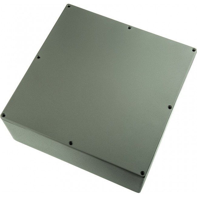 Grey Die Cast Aluminium Enclosure, Grey Lid, 250 x 250 x 100mm