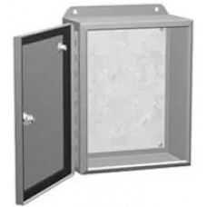 EJ12108LG, Electrical Enclosures Eclipse Junior encl w/ panel - 12 x 10 x 8 - Steel/Lt Gray - N4,12