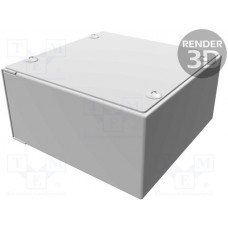 1415A, Enclosures, Boxes, & Cases ASA 61 Grey, Utility 4x4x2" Steel