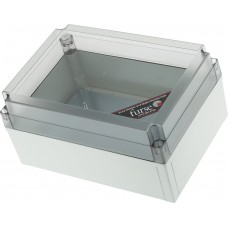 7TCA085410R0027 WBX4, WBX Series White Enclosure, IP66, Clear Lid, 125 x 255 x 180mm