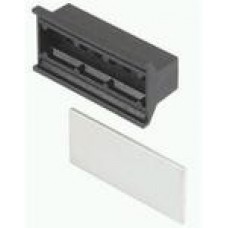 Handle, rigid, trapezoidal shape, PC, (L x W x H) 14 x 69.7 x 15 mm, 14 HP, black, 20808-087