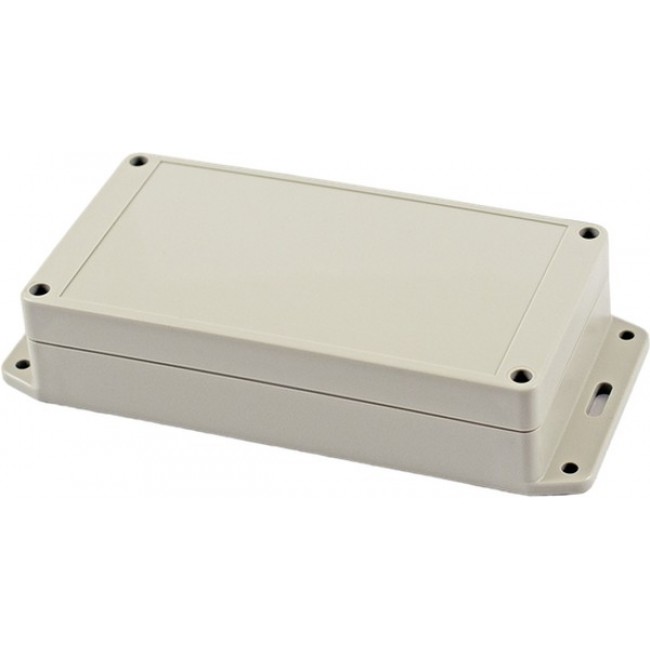 RP1165BF, RP Series Light Grey ABS General Purpose Enclosure, IP65, Flanged, Light Grey Lid, 165 x 85 x 40mm