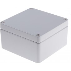 Grey Die Cast Aluminium Enclosure, IP66, Grey Lid, 160 x 160 x 91mm