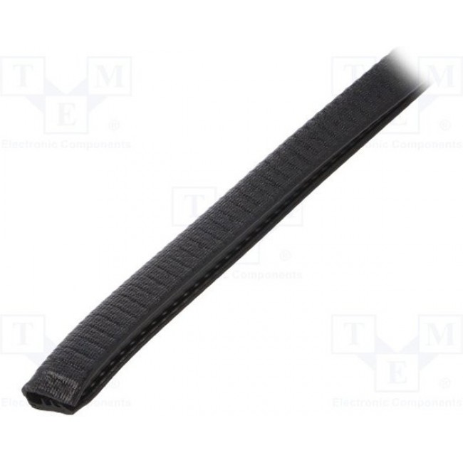 UT-4.5.6, Hole and edge shield; PVC; L: 10m; black; H: 16.5mm; W: 9.5mm