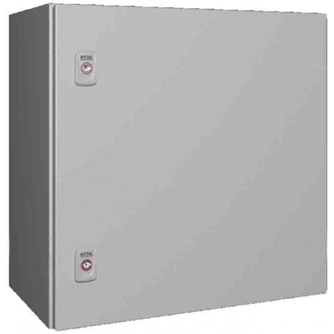 1350000, AX Series RAL7035 Sheet Steel Enclosure, IP66, IK10, Grey Lid, 500 x 500 x 300mm