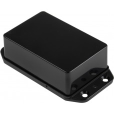 Black ABS Enclosure, IP54, Flanged, Black Lid, 99.05 x 52.3 x 28mm