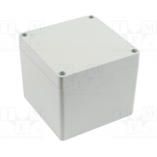 1554LA2GY, Enclosures, Boxes, & Cases General Enclosure - Grey/Grey Lid - 4.1 x 4.1 x 3.5in - Polycarbonate - N4X