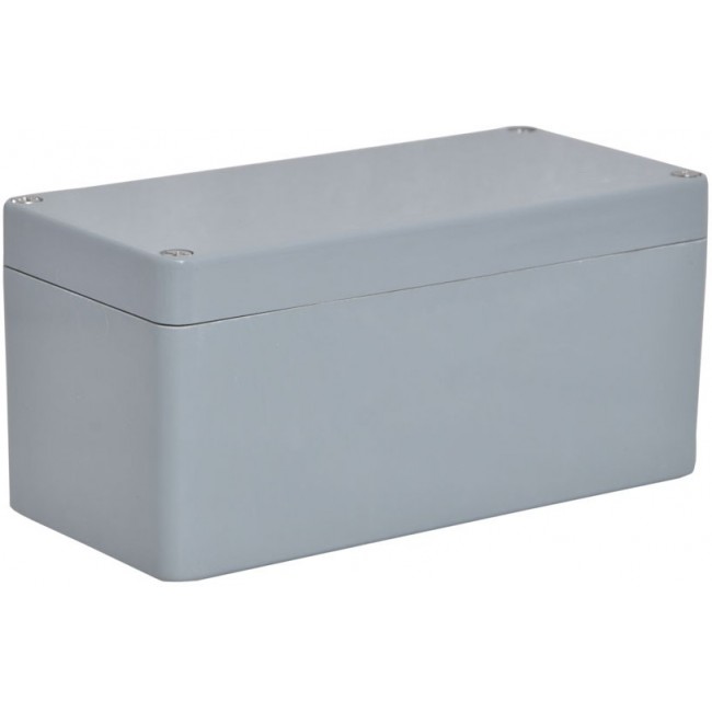 Grey Fibreglass Reinforced Polyester Enclosure, IP66, Grey Lid, 110 x 75 x 75mm