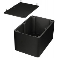 1550FBK, Enclosures, Boxes, & Cases Diecast Aluminum Box 6.73x3.98x4.8" Blac