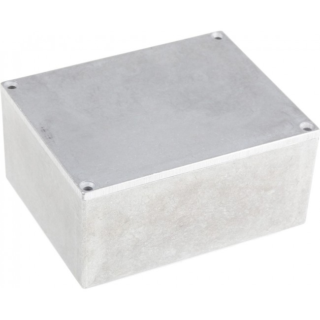 Die-cast aluminum RF shielding enclosure, (L x W x H) 120 x 95 x 57 mm, natural, IP54, 26908PSLA