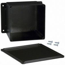 CU-4475-B, Enclosures, Boxes, & Cases Econobox Diecast Aluminum Box with Mounting Bracket Black (4.8 X 3.8 X 4.8 In)