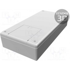 1599HSGYBAT, Enclosures for Single Board Computing ABS w/Battery Comp. 1.73x4.33x8.66" Grey