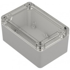 Light Grey ABS, Polycarbonate Enclosure, IP65, Transparent Lid, 121.4 x 81.6 x 60.2mm