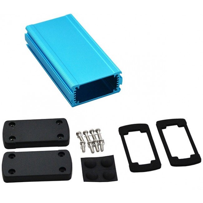 EXN-23352-BL, Enclosures, Boxes, & Cases Extruded Aluminum Enclosure Blue (1.4 X 2.7 X 5.1 In)