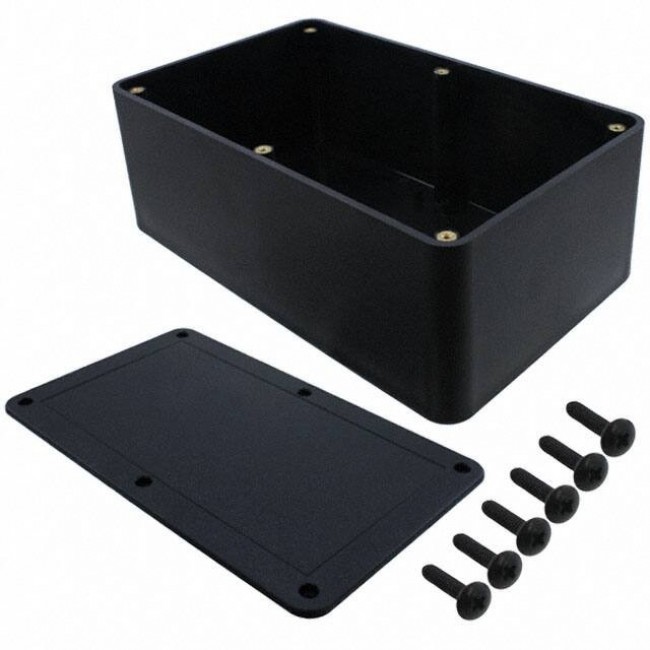 CU-3285, Black Thermoplastic Utility Box - External 8.25 x 5.15 x 3.12 Inches - Internal 7.99 x 4.89 x 2.92 Inches