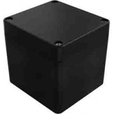 Black Fibreglass Reinforced Polyester Enclosure, IP66, IK08, Black Lid, 75 x 80 x 75mm