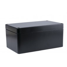 487-261612E-68, 486 Series Black Aluminium Enclosure, IP68, 260 x 160 x 120mm