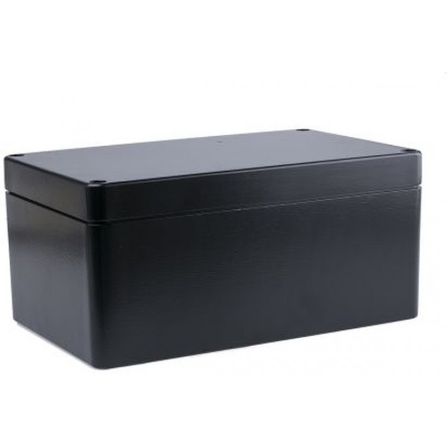 487-261612E-68, 486 Series Black Aluminium Enclosure, IP68, 260 x 160 x 120mm