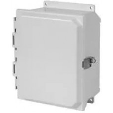 PJU16148LF, Electrical Enclosures N4X Solid Door Snap Latch w/flange - 16 x 14 x 8 - Fiberglass