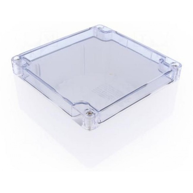 1554N2GYCL, Enclosures, Boxes, & Cases General Enclosure - Grey/Clear Lid - 4.7 x 4.7 x 2.4in - Polycarbonate - N4X