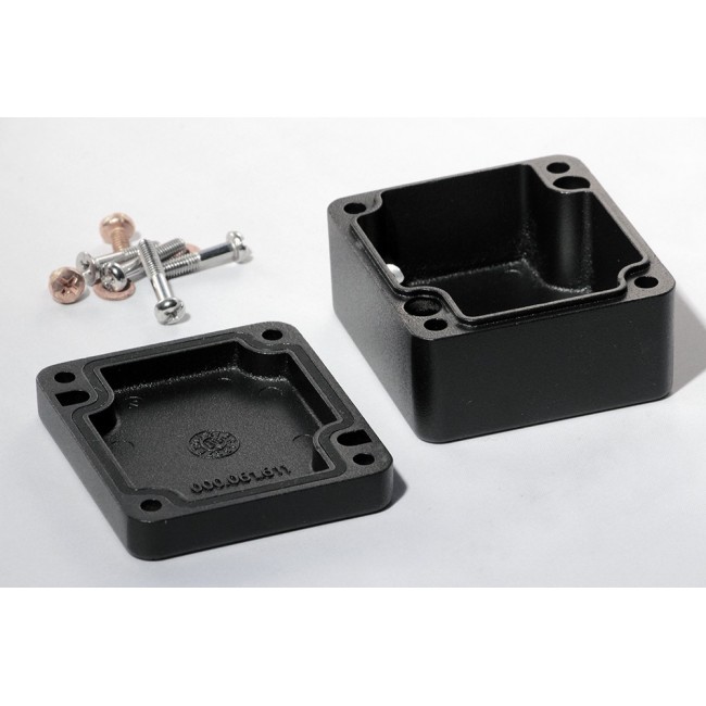 1590Z061BK, Watertight Diecast Enclosure 1590 64.2x58.2x35.4mm Die-Cast Aluminium Black IP54